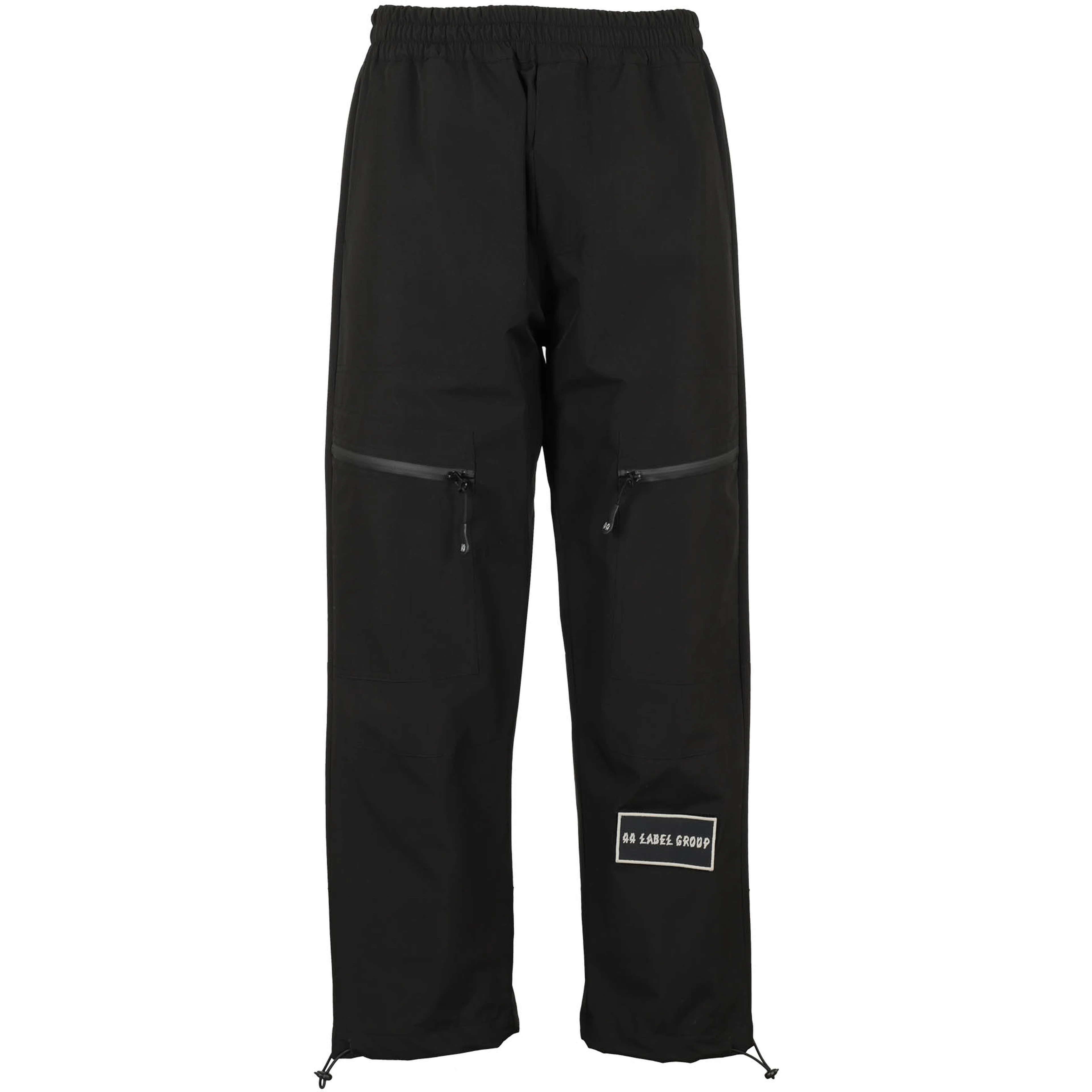 logo-patch straight-leg trousers