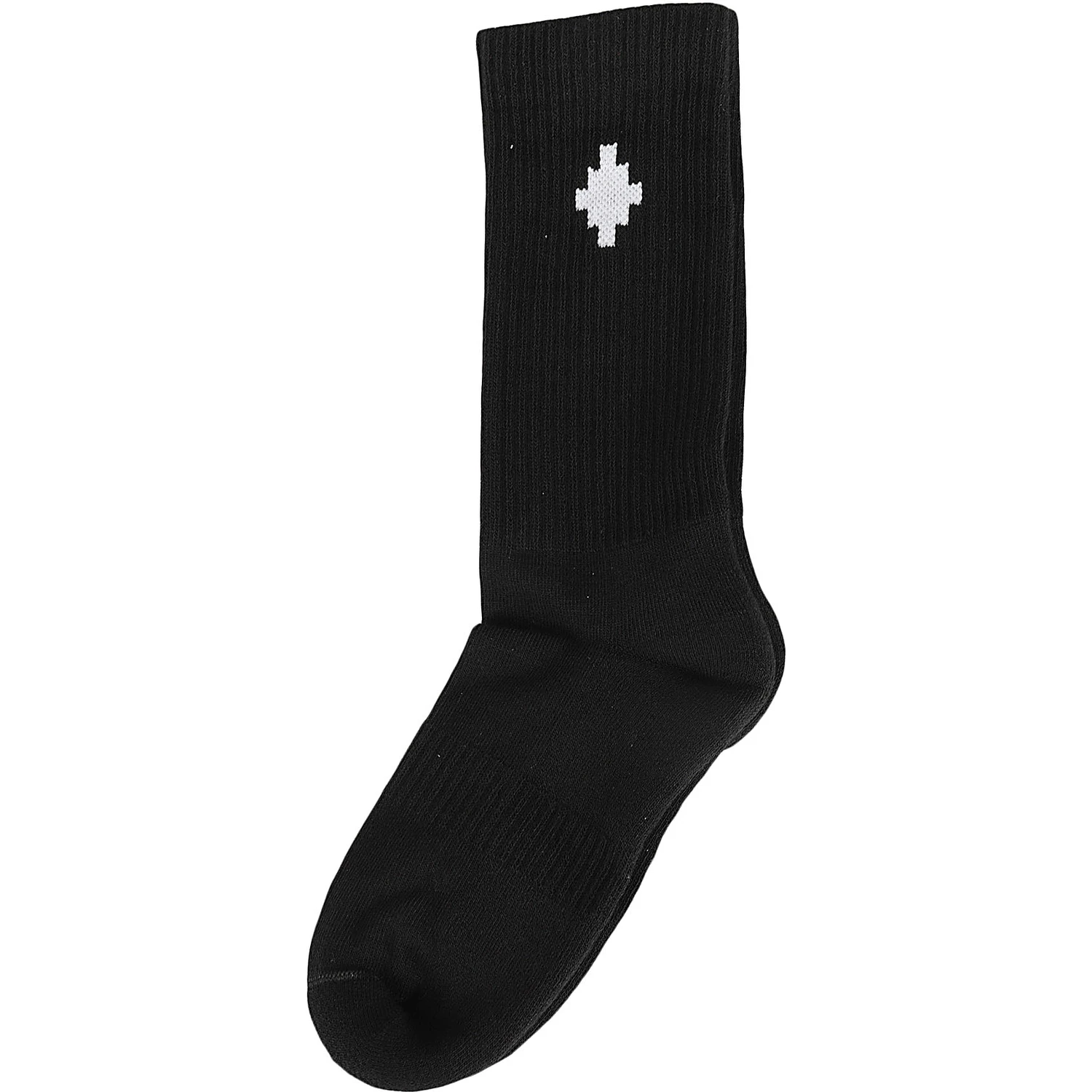 Cross-embroidered mid-length socks
