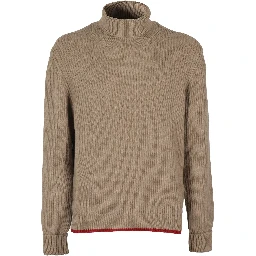 roll-neck ribbed jumper