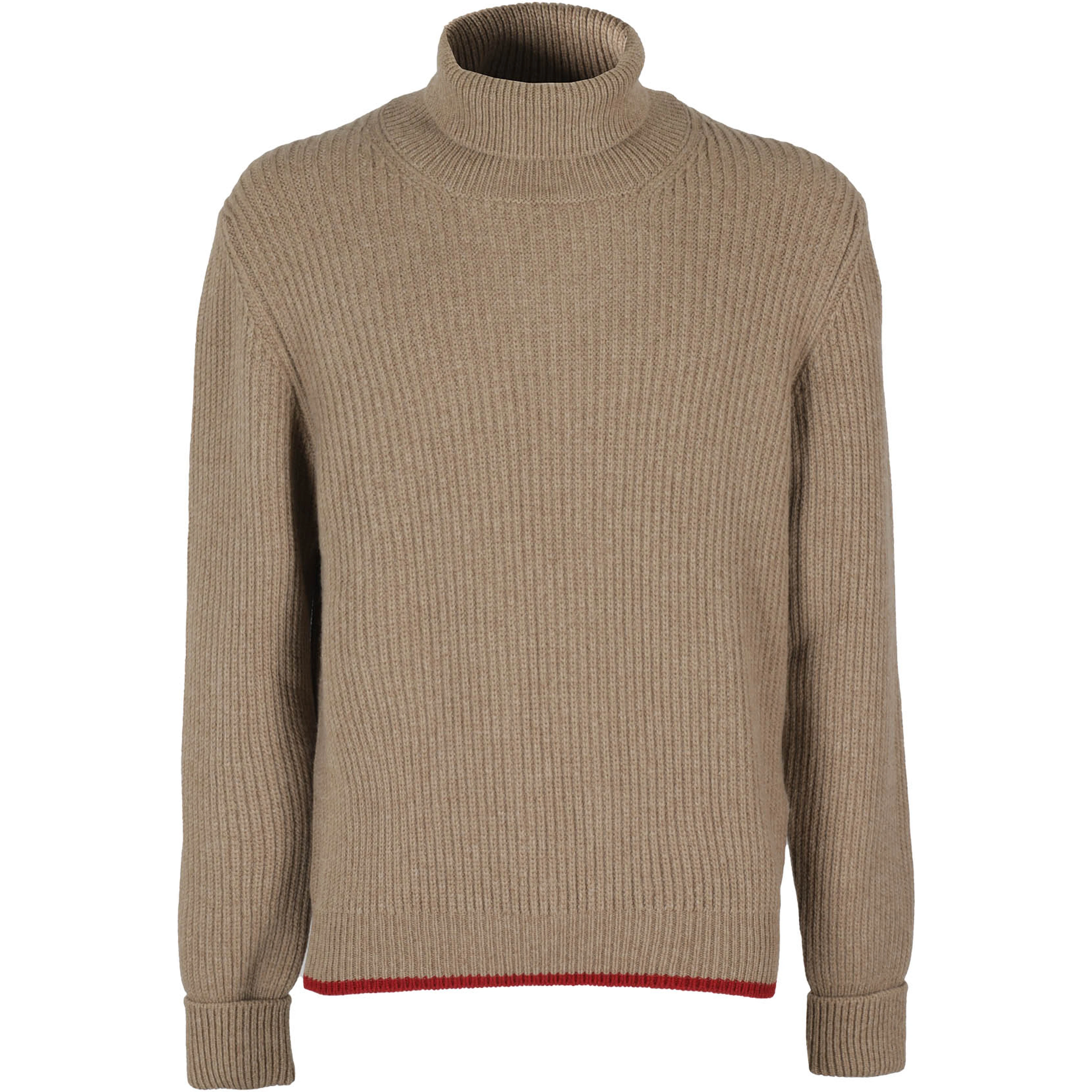 roll-neck ribbed jumper