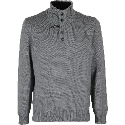 Mock-neck wool sweater
