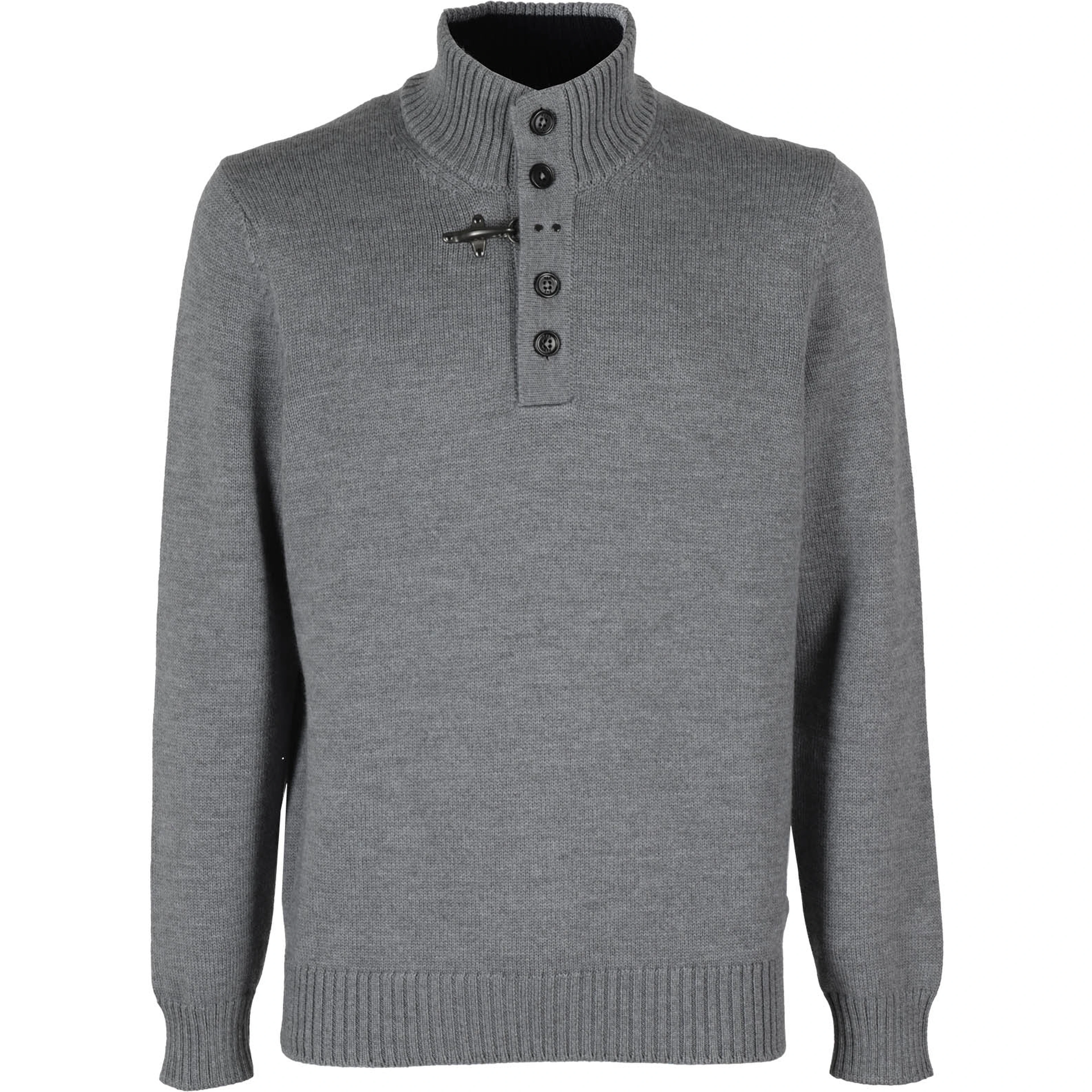 Mock-neck wool sweater