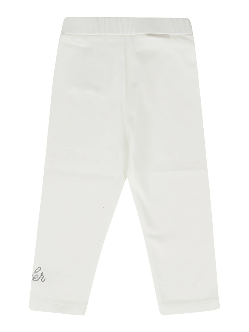 Logo-lettering jersey leggings