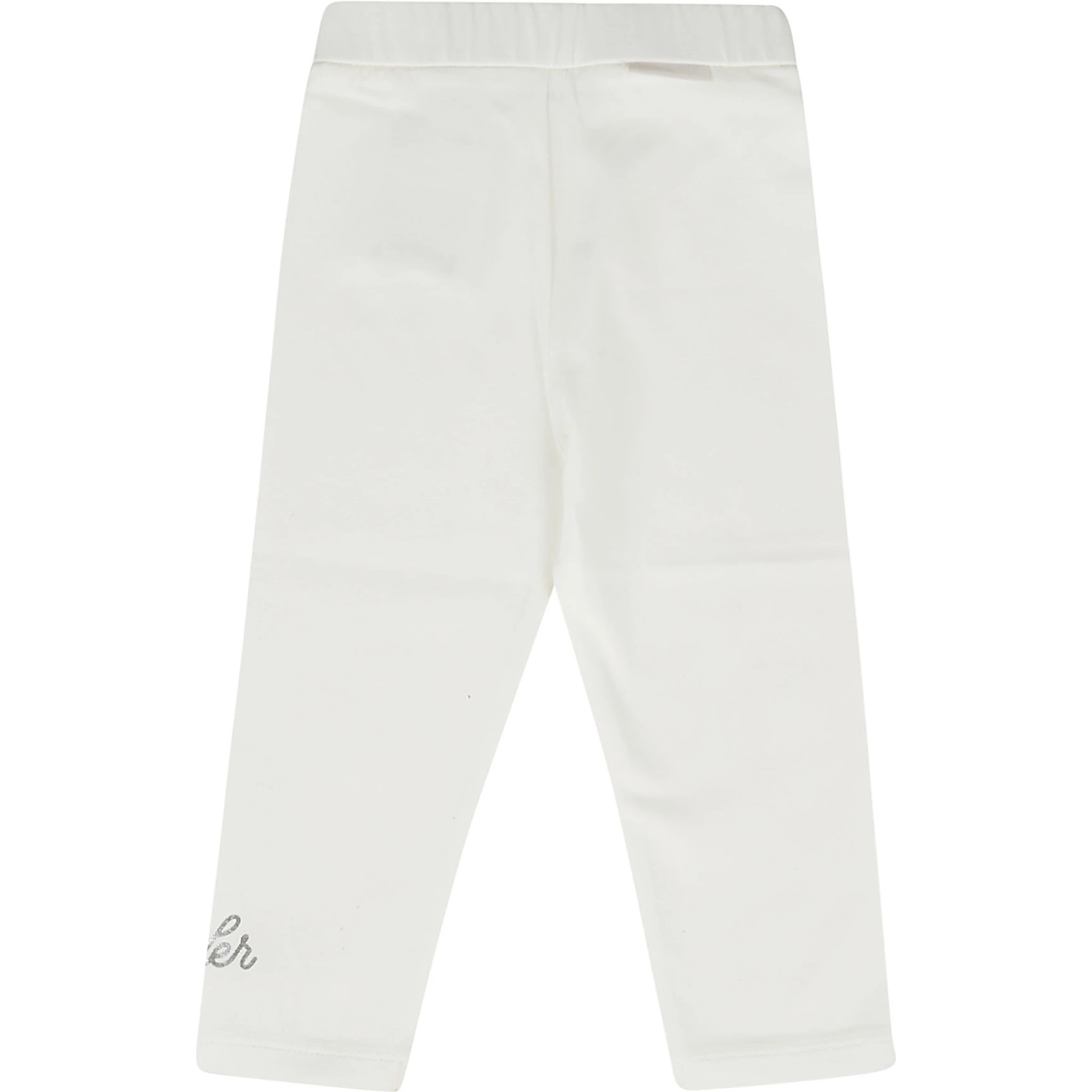 Logo-lettering jersey leggings