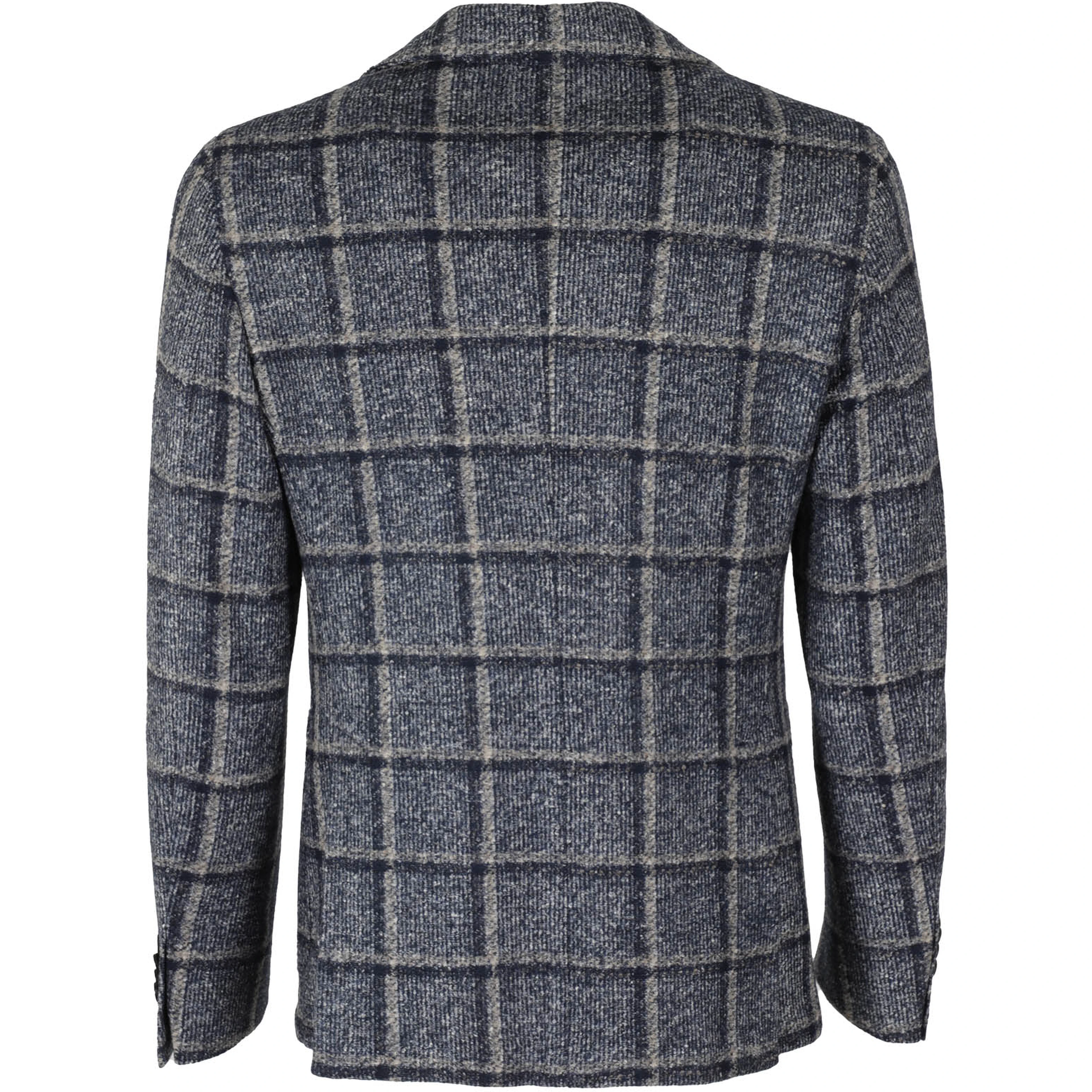 Blue Check Wool Jersey Contemporary Fit Sport Blazers