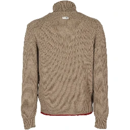 roll-neck ribbed jumper