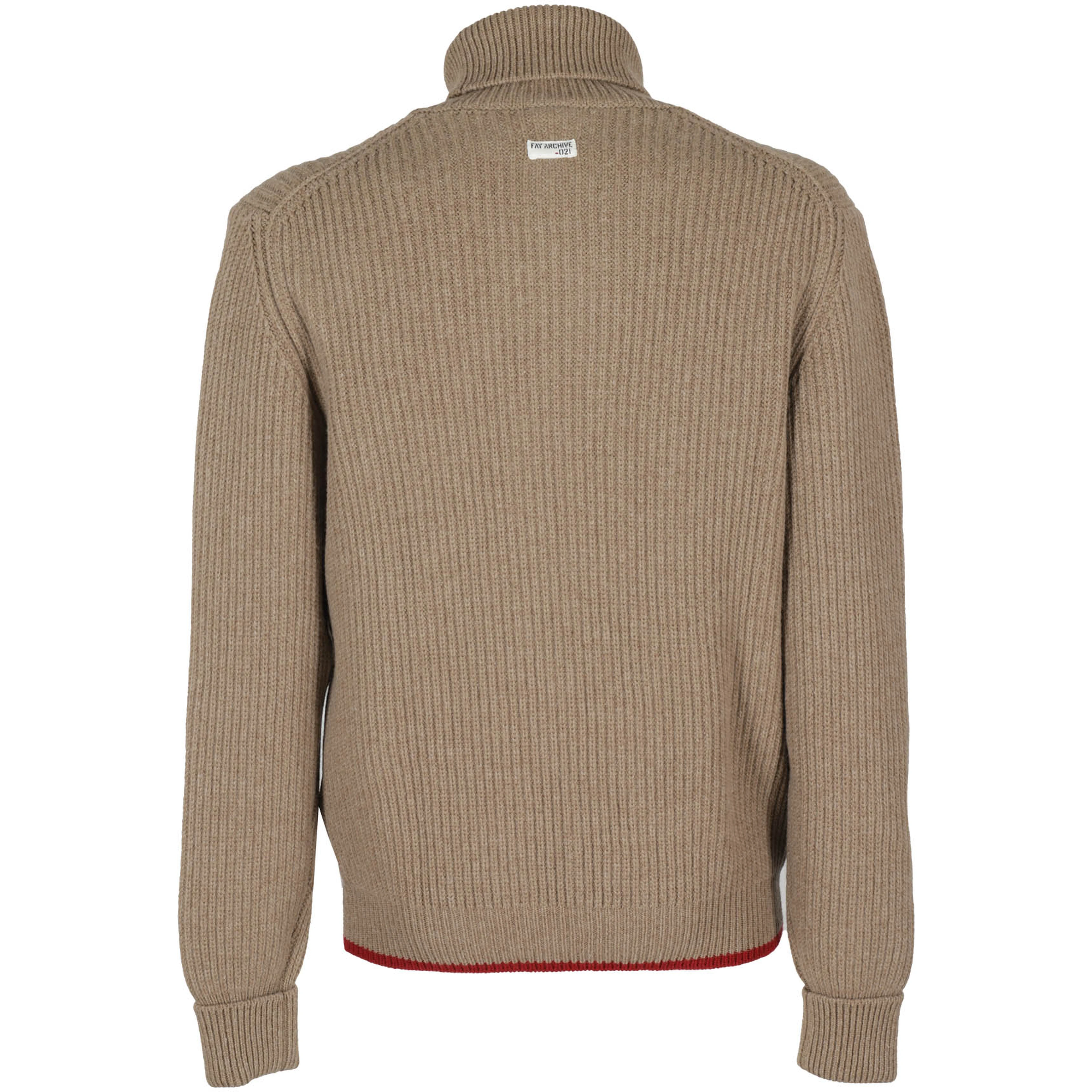 roll-neck ribbed jumper