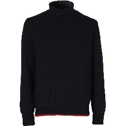 roll-neck ribbed jumper