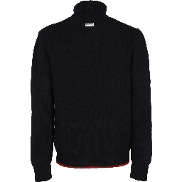 roll-neck ribbed jumper