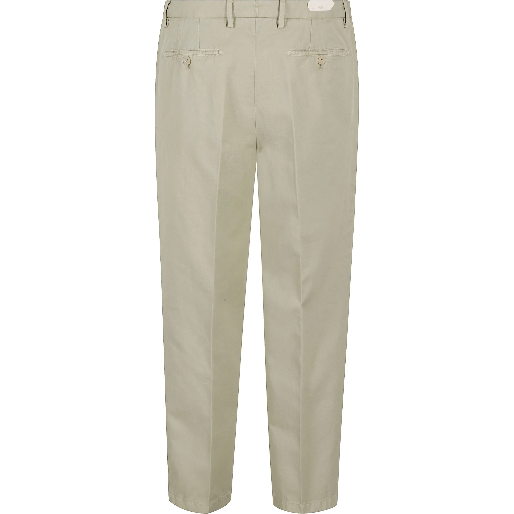 Pleated cotton-blend trousers