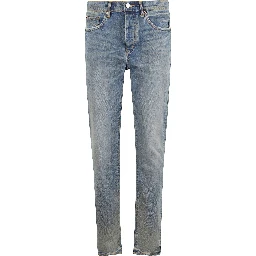 Washed straight-leg jeans