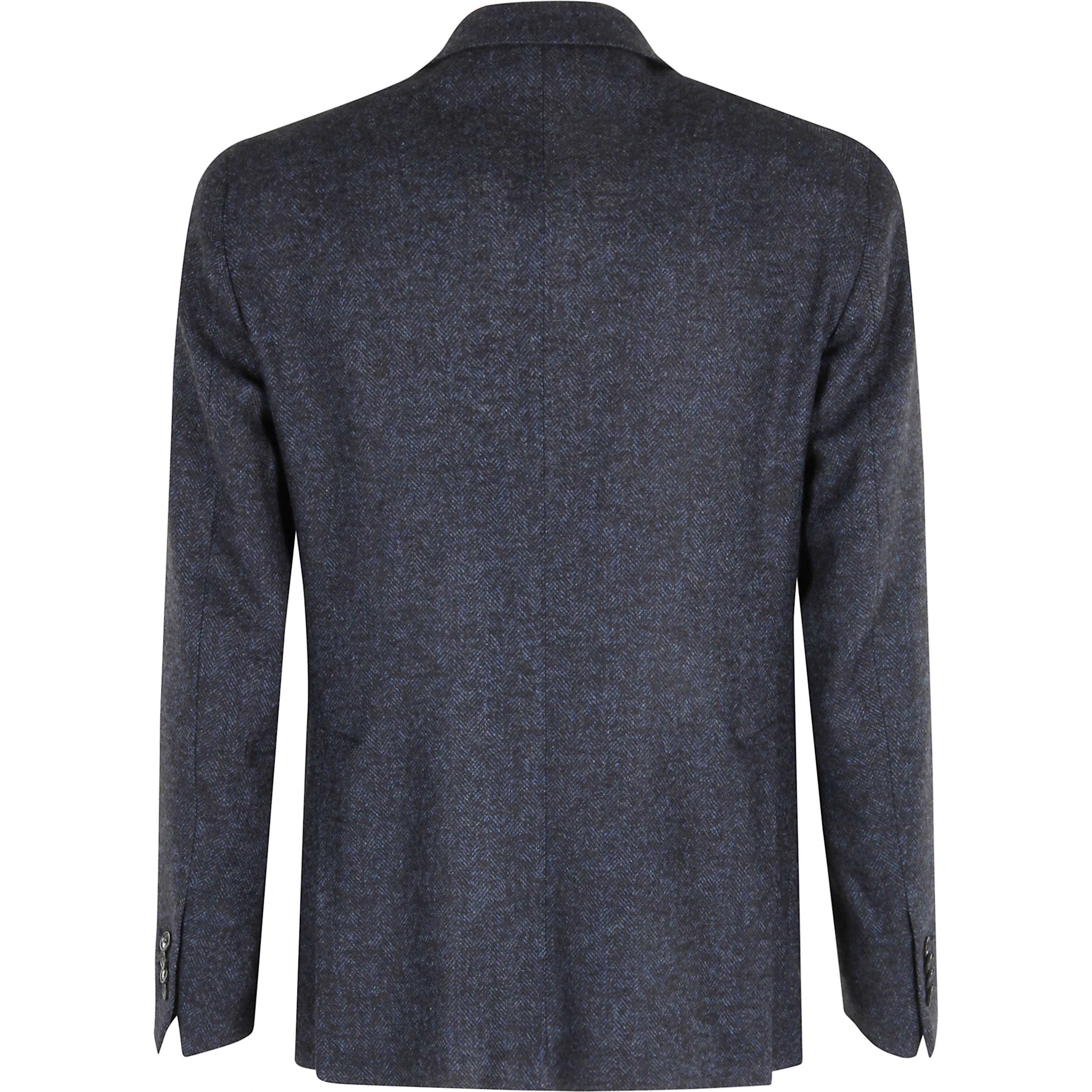 Herringbone single-breasted blazer