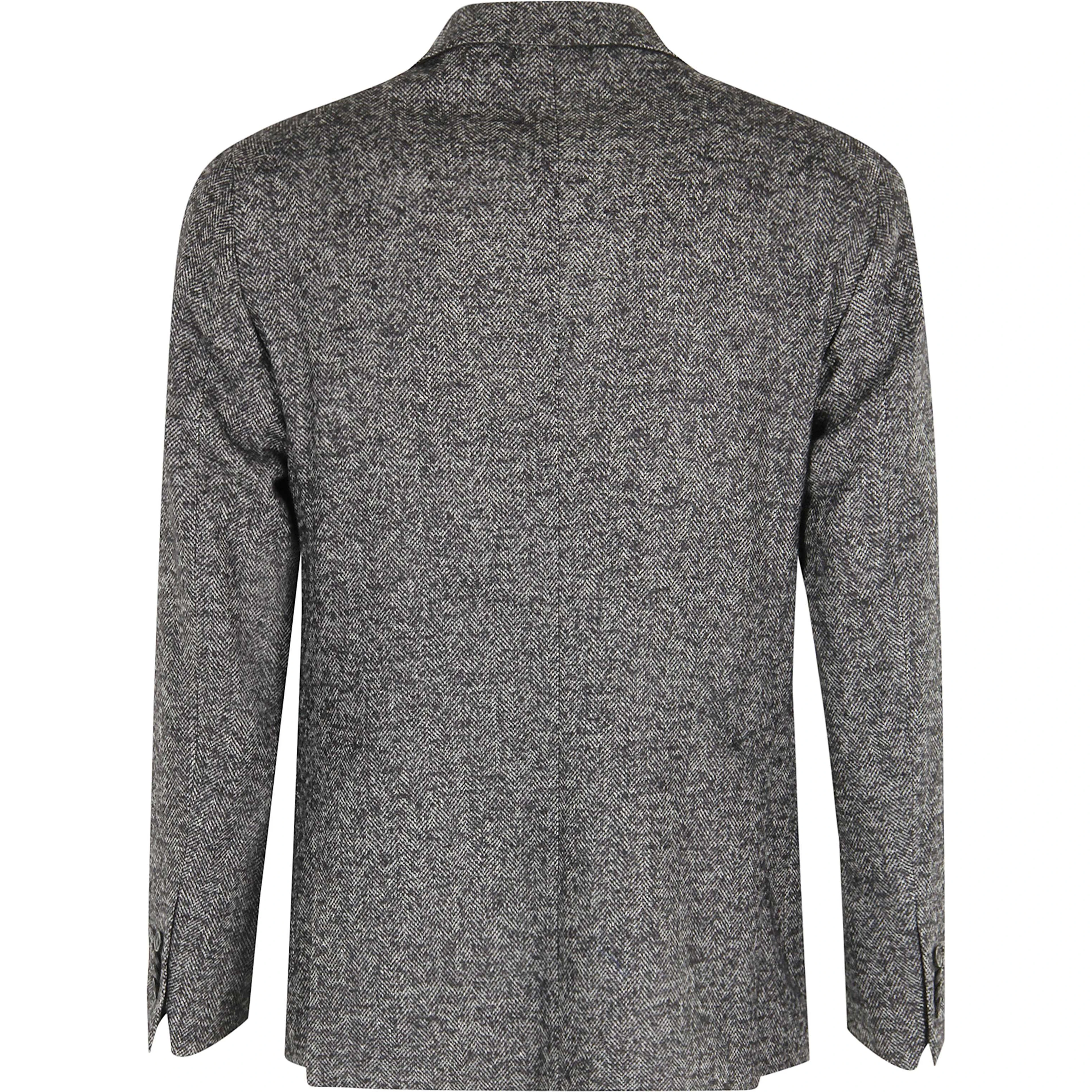 Herringbone single-breasted blazer
