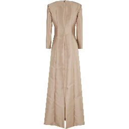 boat-neck gown