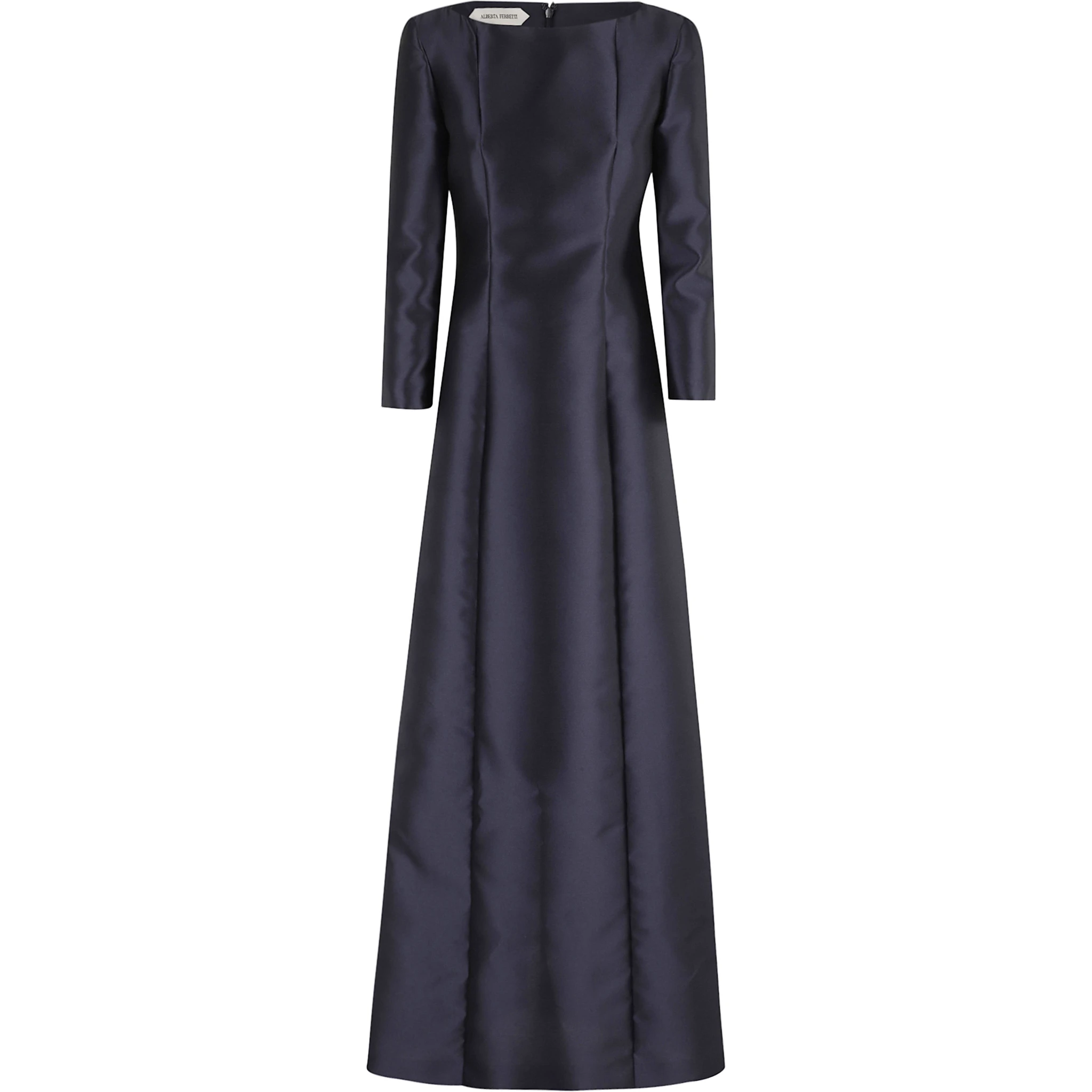 boat-neck gown