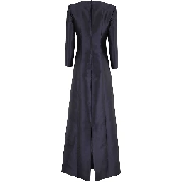boat-neck gown