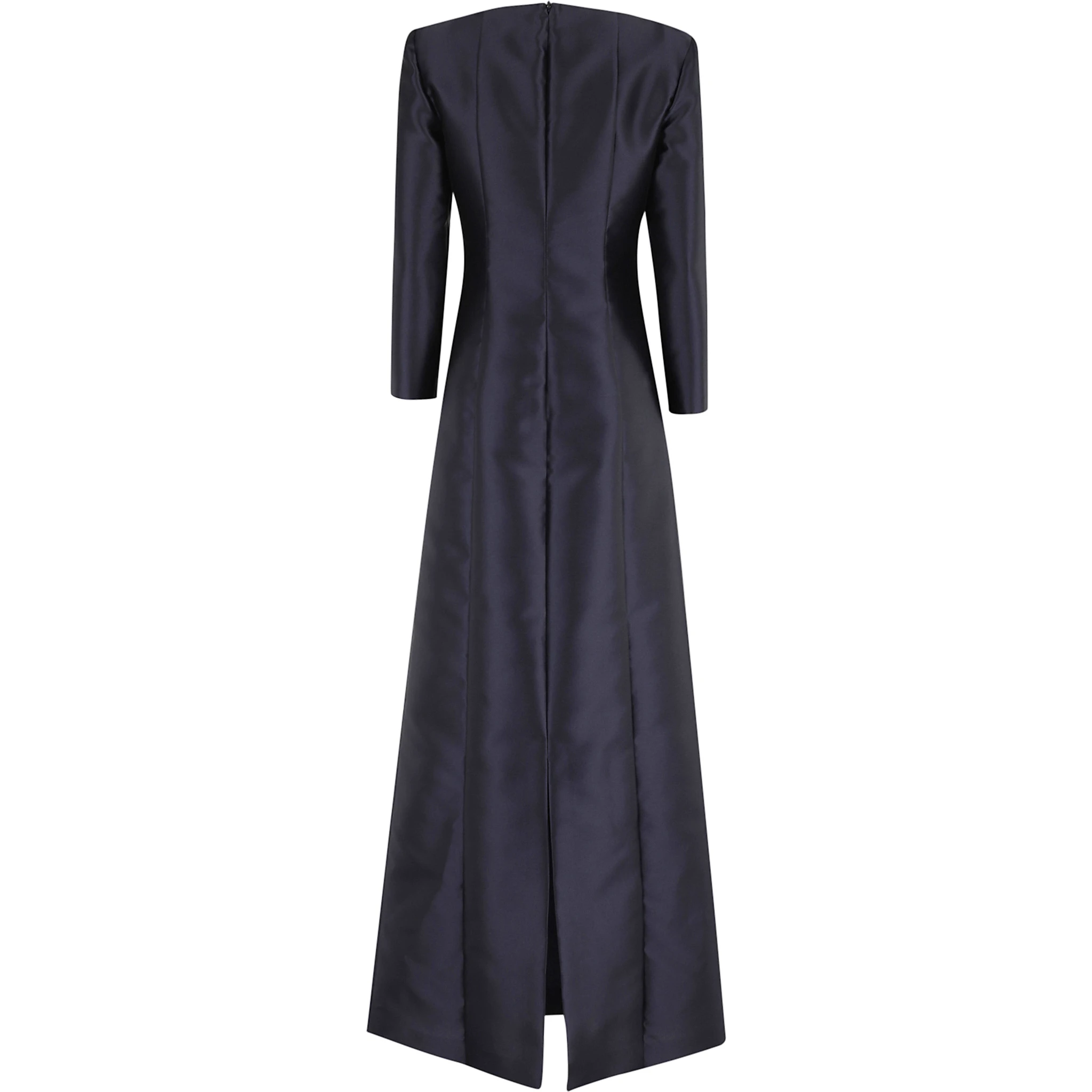 boat-neck gown