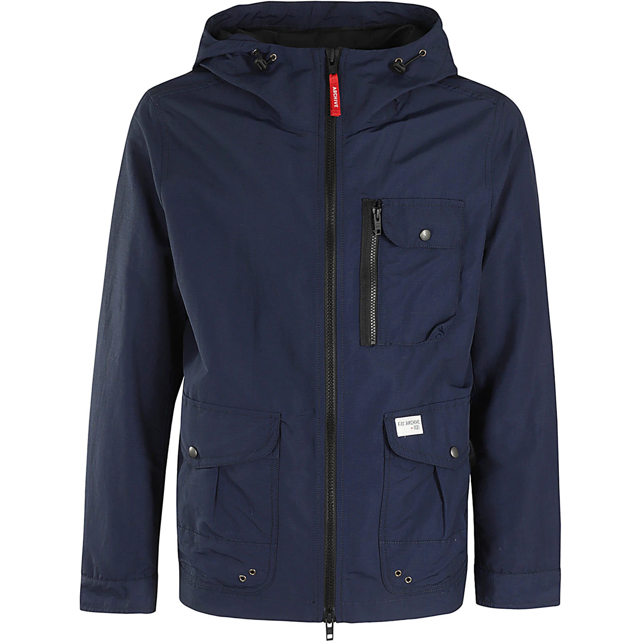 zip-up hooded windbreaker