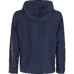 zip-up hooded windbreaker