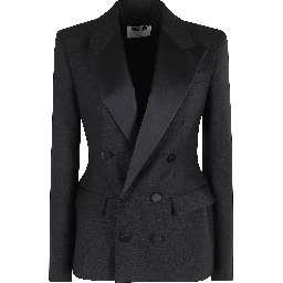 Double-breasted wool blazer