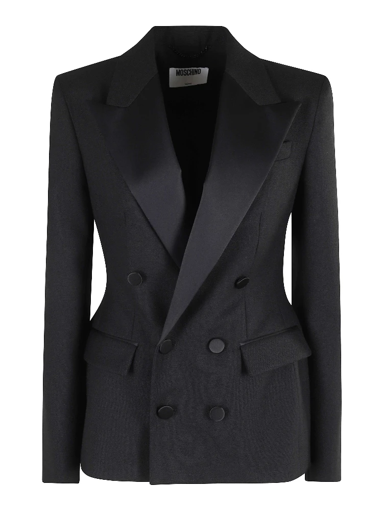 Double-breasted wool blazer