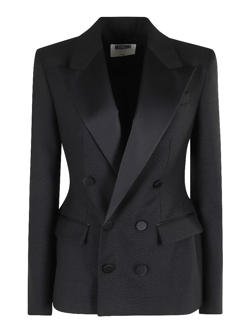 Double-breasted wool blazer