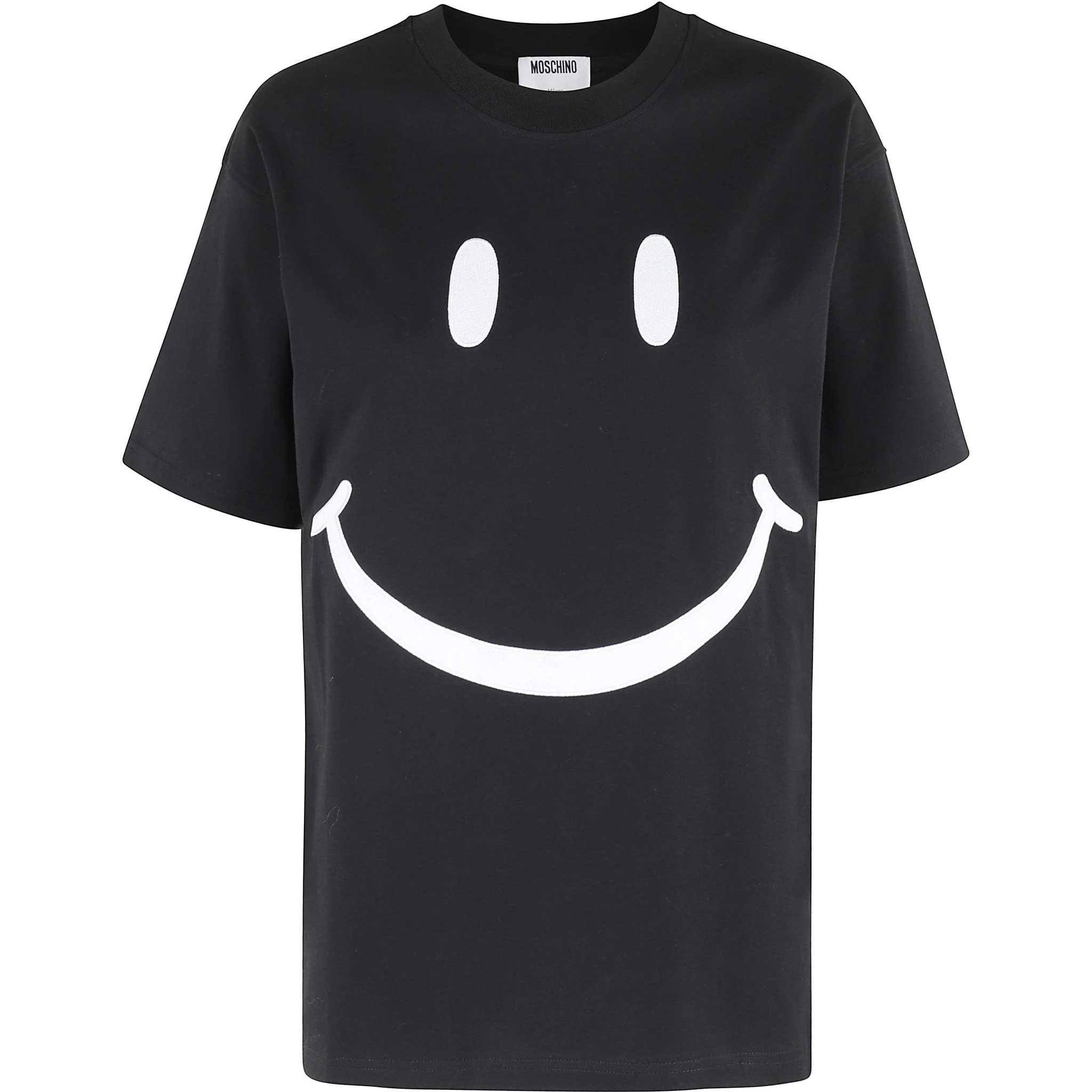 Smiley-face cotton T-shirt