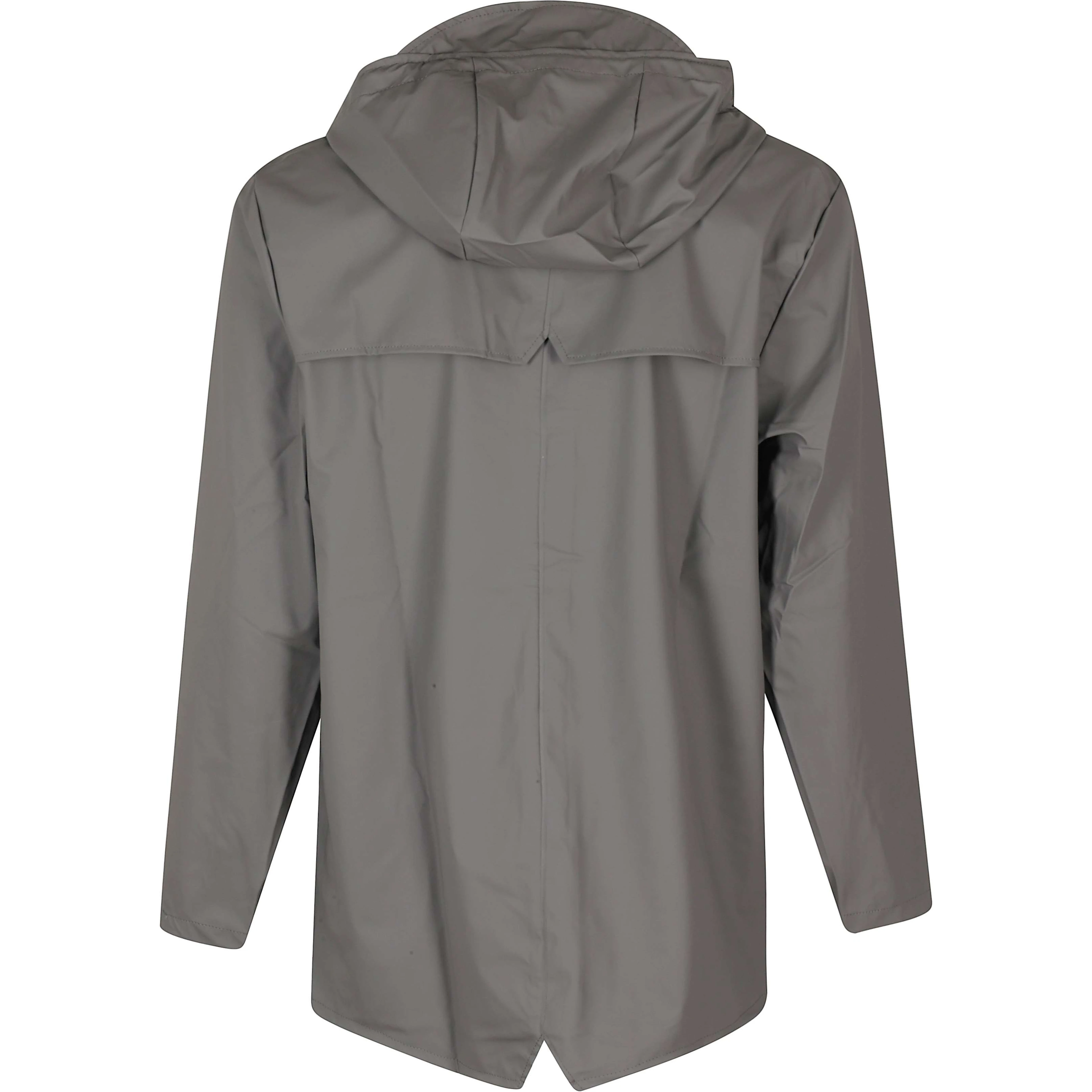 press-stud hooded raincoat