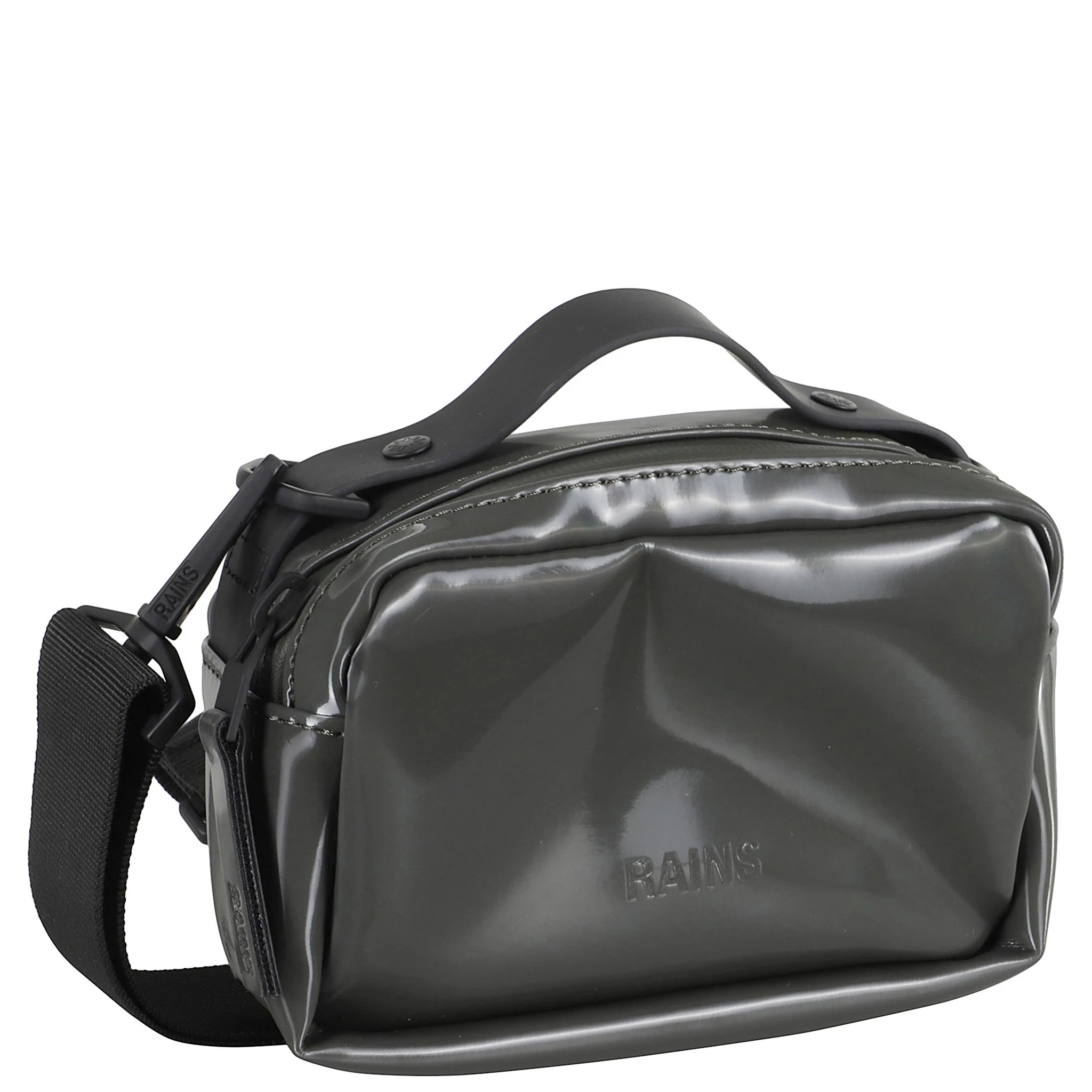 Logo-debossed faux-leather shoulder bag