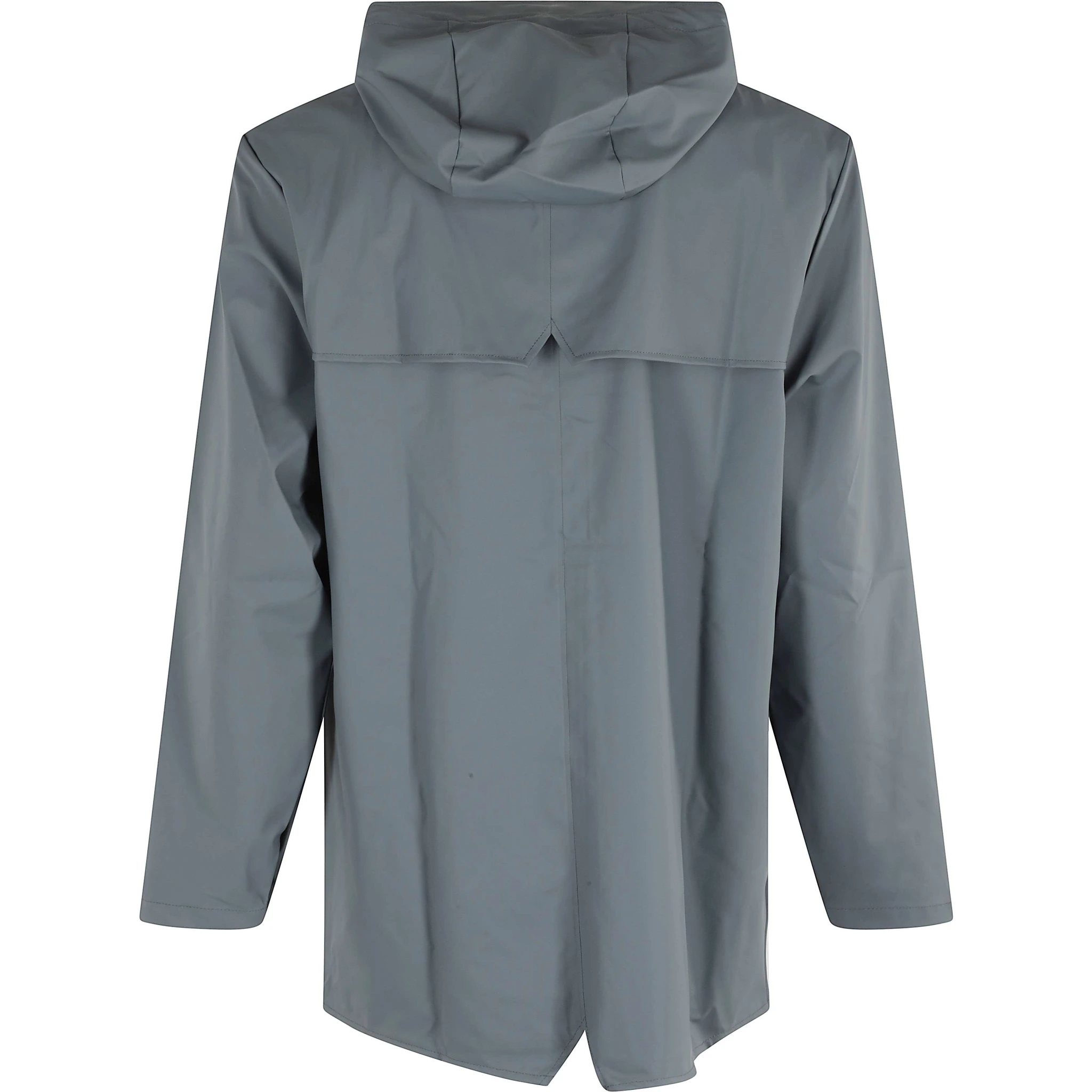 press-stud hooded raincoat