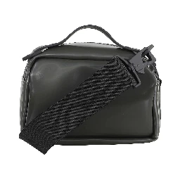Logo-debossed faux-leather shoulder bag