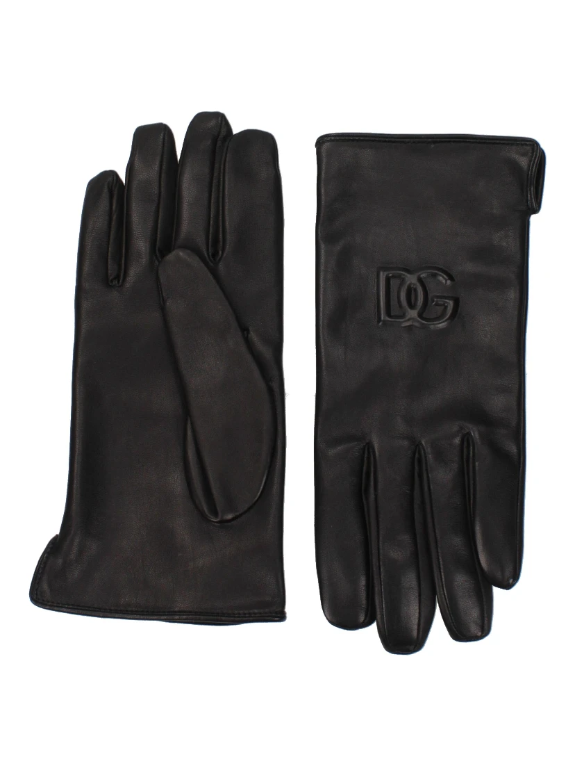 Black Leather Gloves