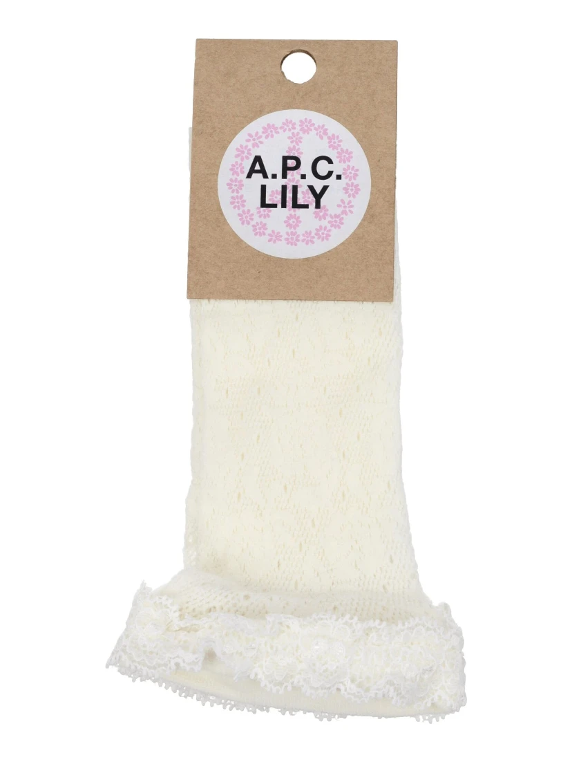 White Polyamide Socks