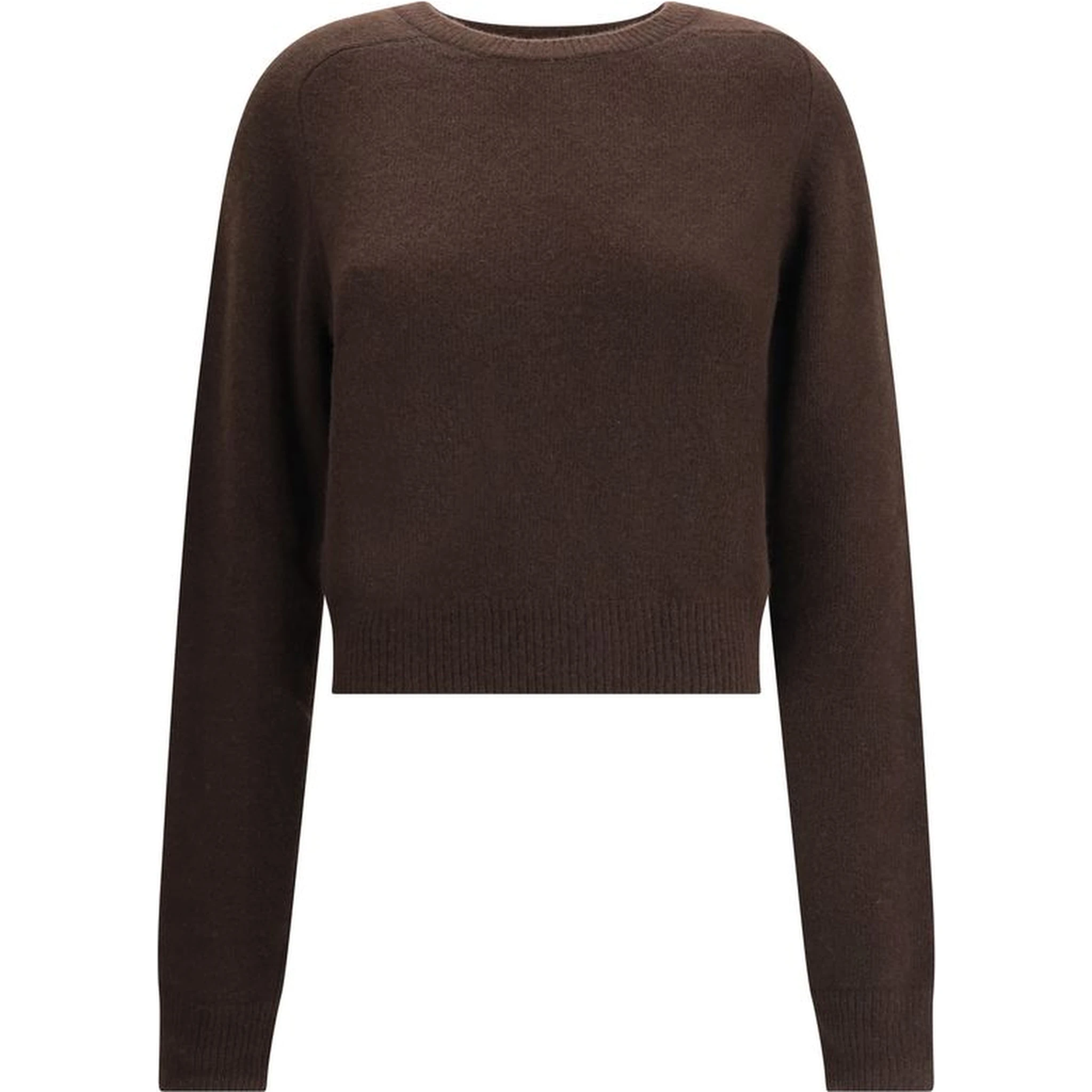 Brown Fleece Wool Cashmere Sweater