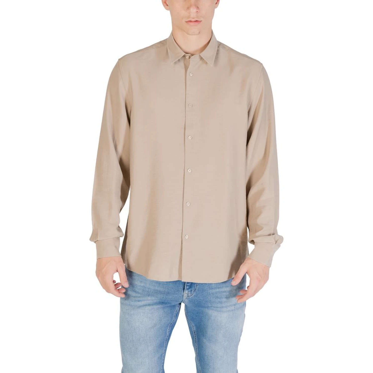 Beige Viscose Shirt