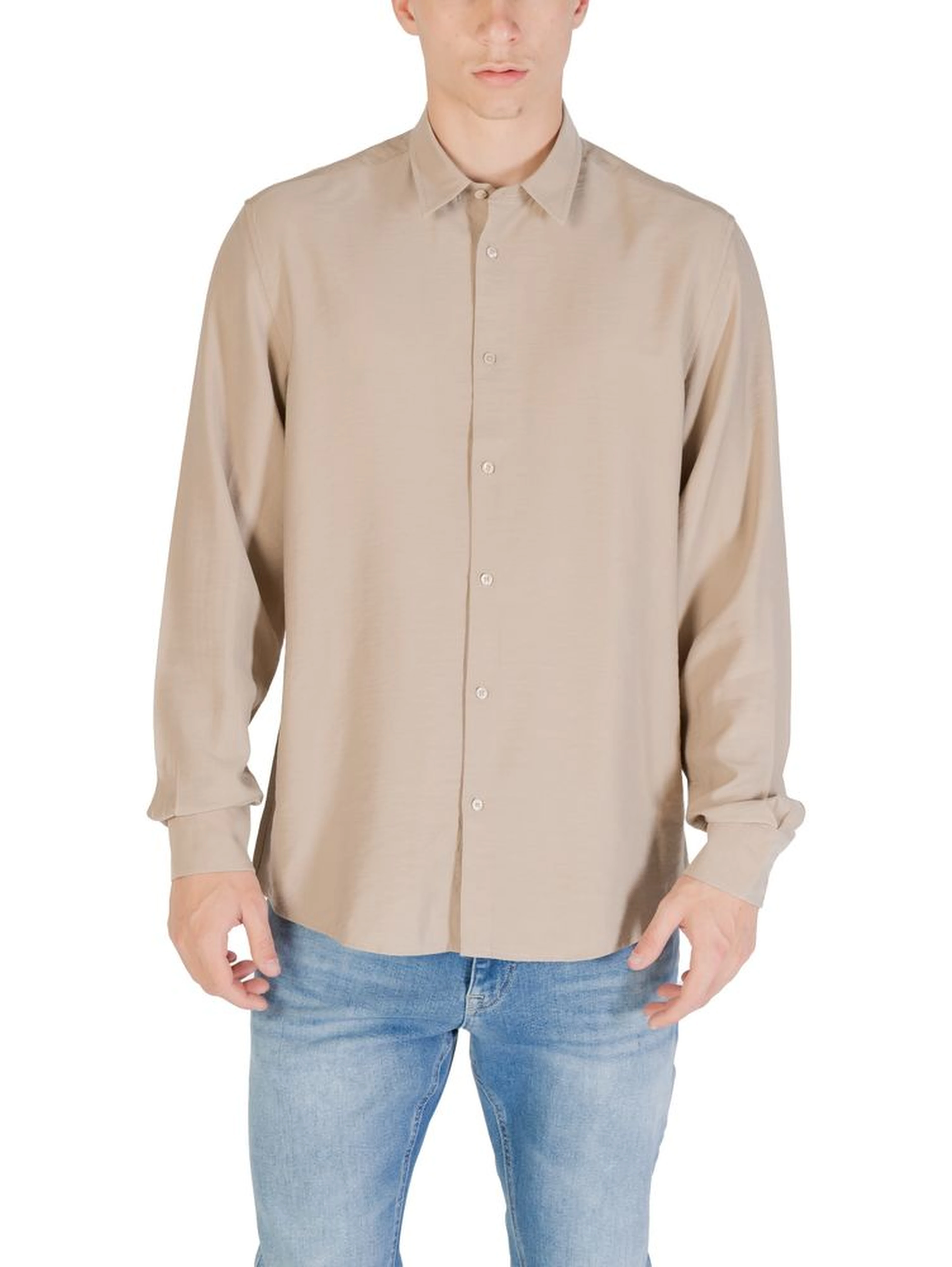 Beige Viscose Shirt