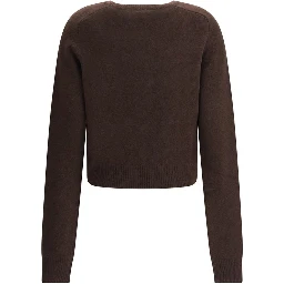 Brown Fleece Wool Cashmere Sweater
