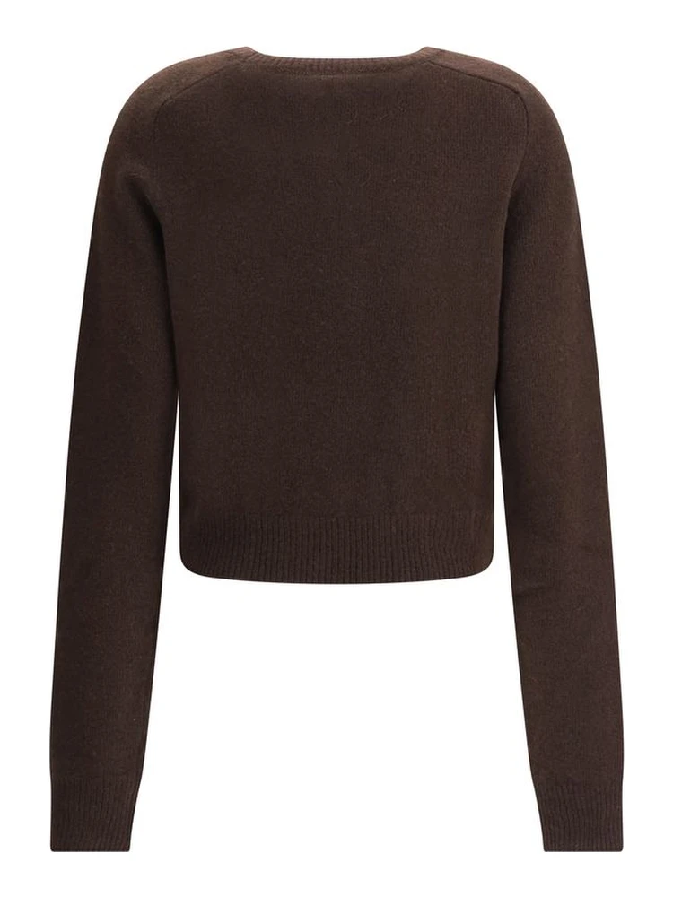 Brown Fleece Wool Cashmere Sweater alternative
