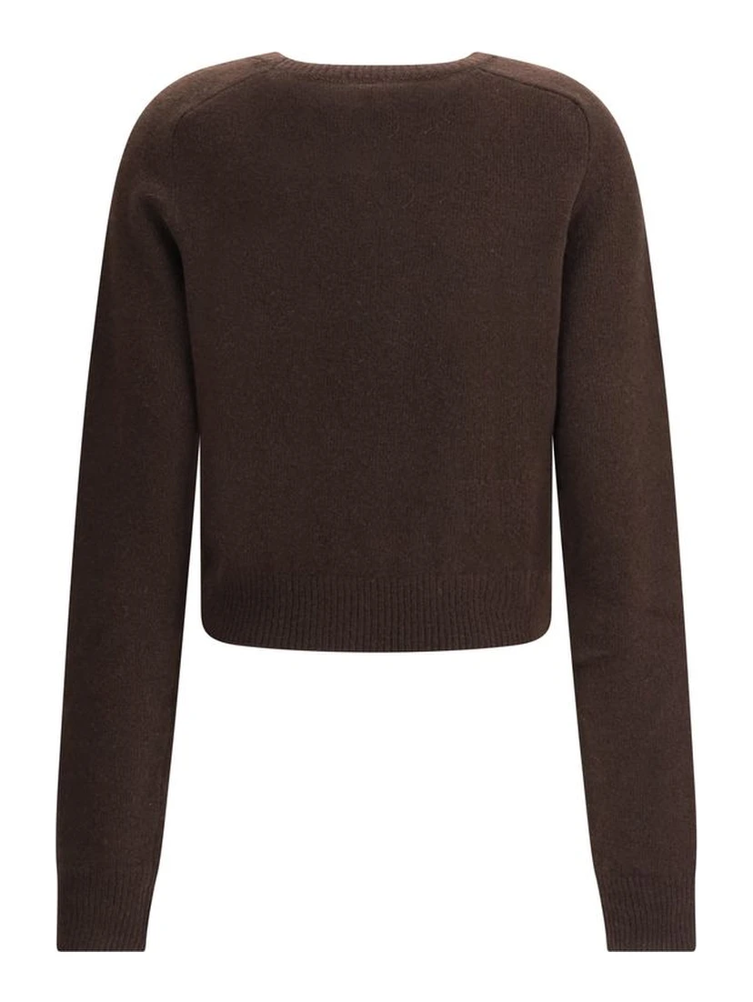 Brown Fleece Wool Cashmere Sweater