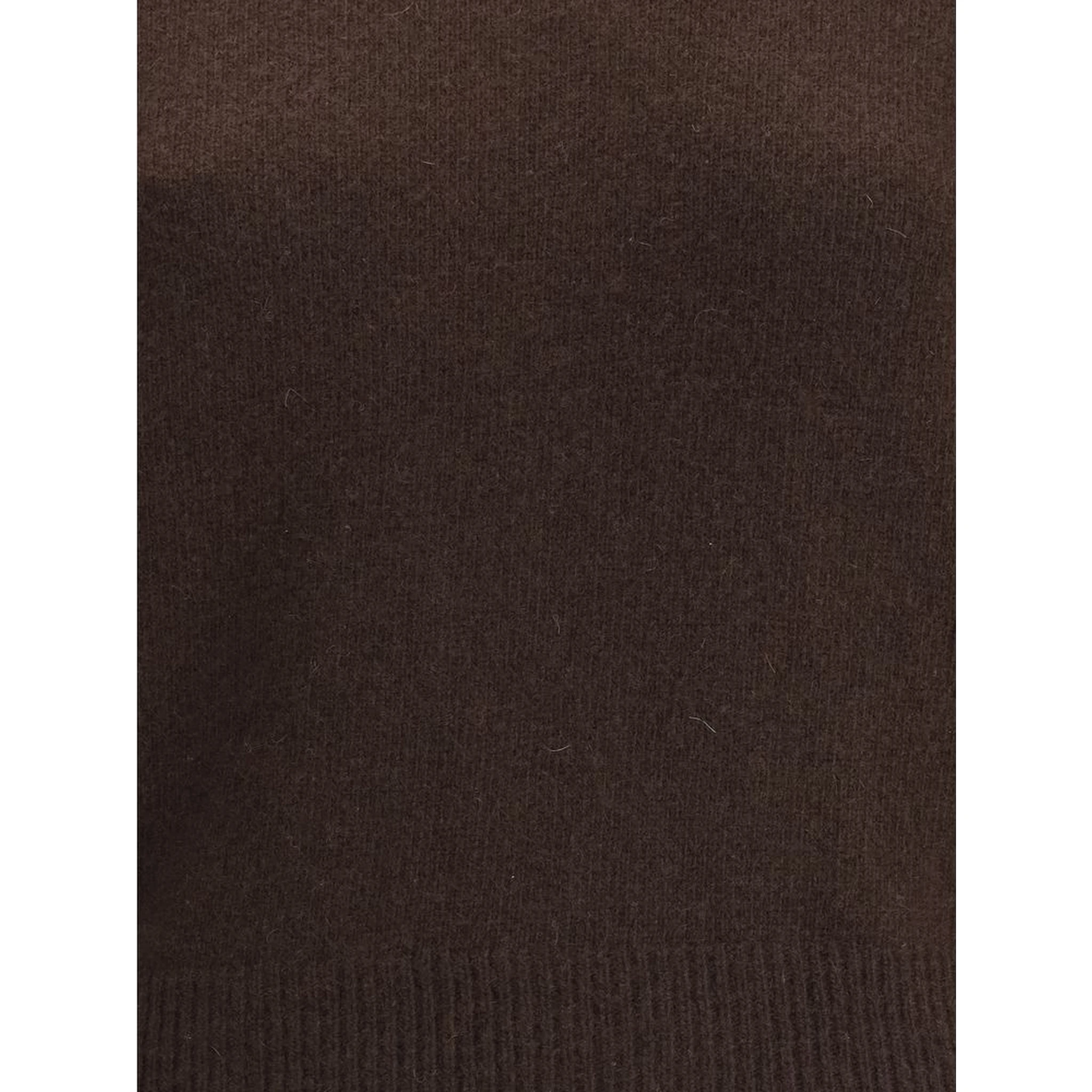 Brown Fleece Wool Cashmere Sweater