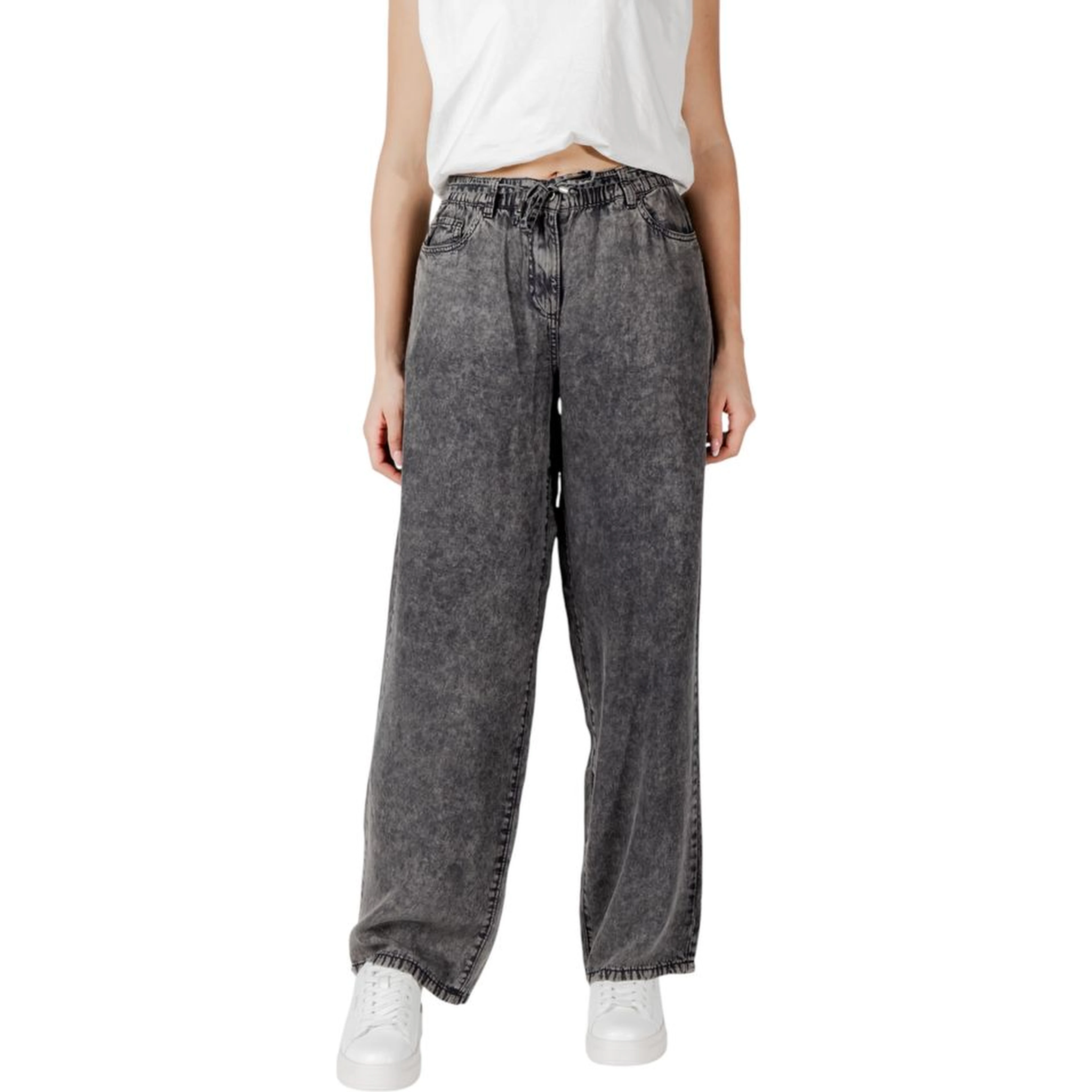 Black Lyocell Casual Pants