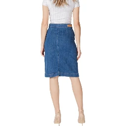 Blue Cotton Long Skirt