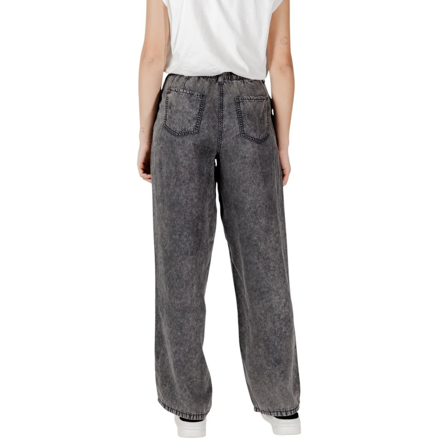 Black Lyocell Casual Pants