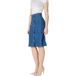 Blue Cotton Long Skirt
