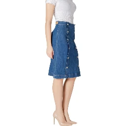 Blue Cotton Long Skirt