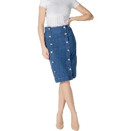 Blue Cotton Long Skirt