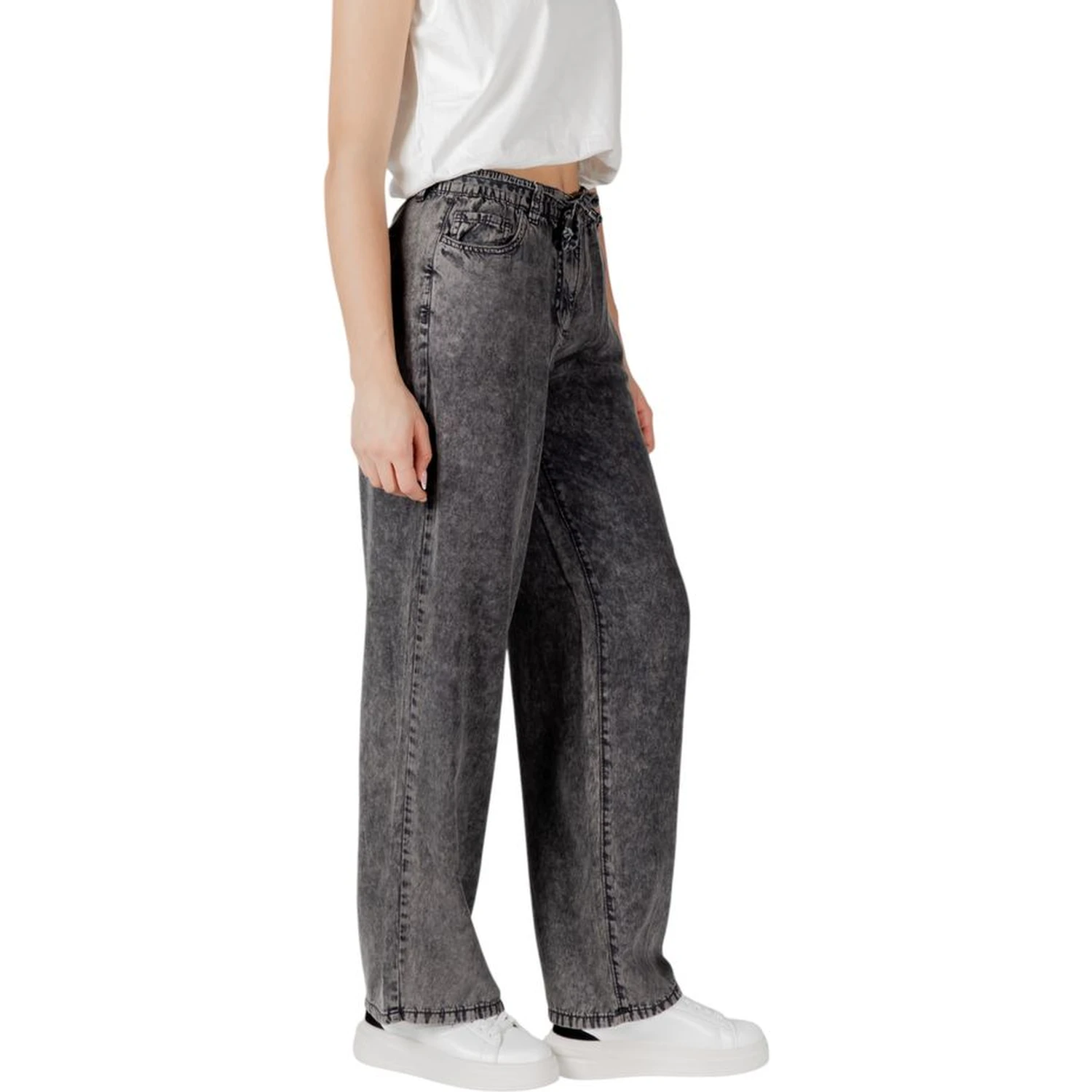 Black Lyocell Casual Pants