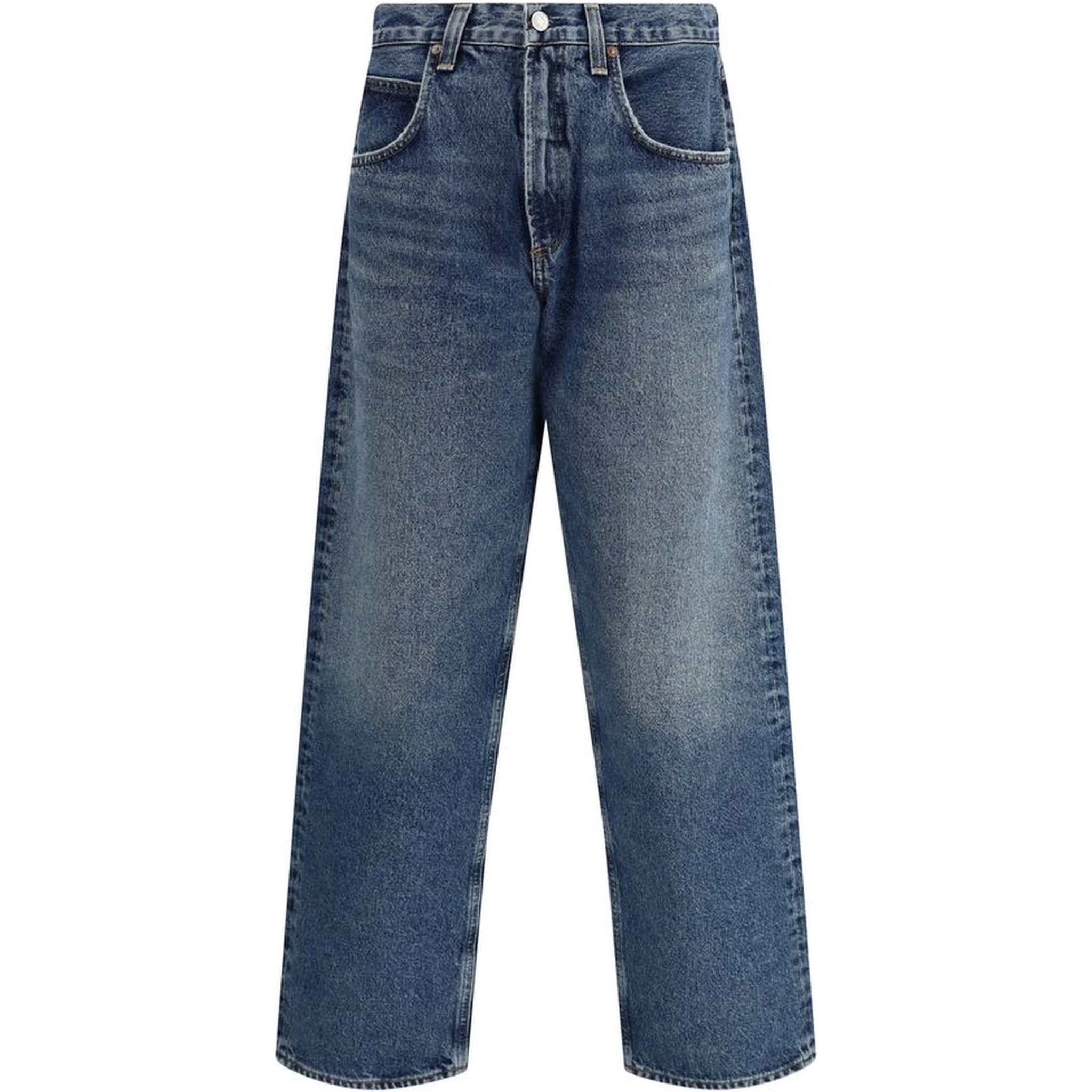 جينز قطني أزرق