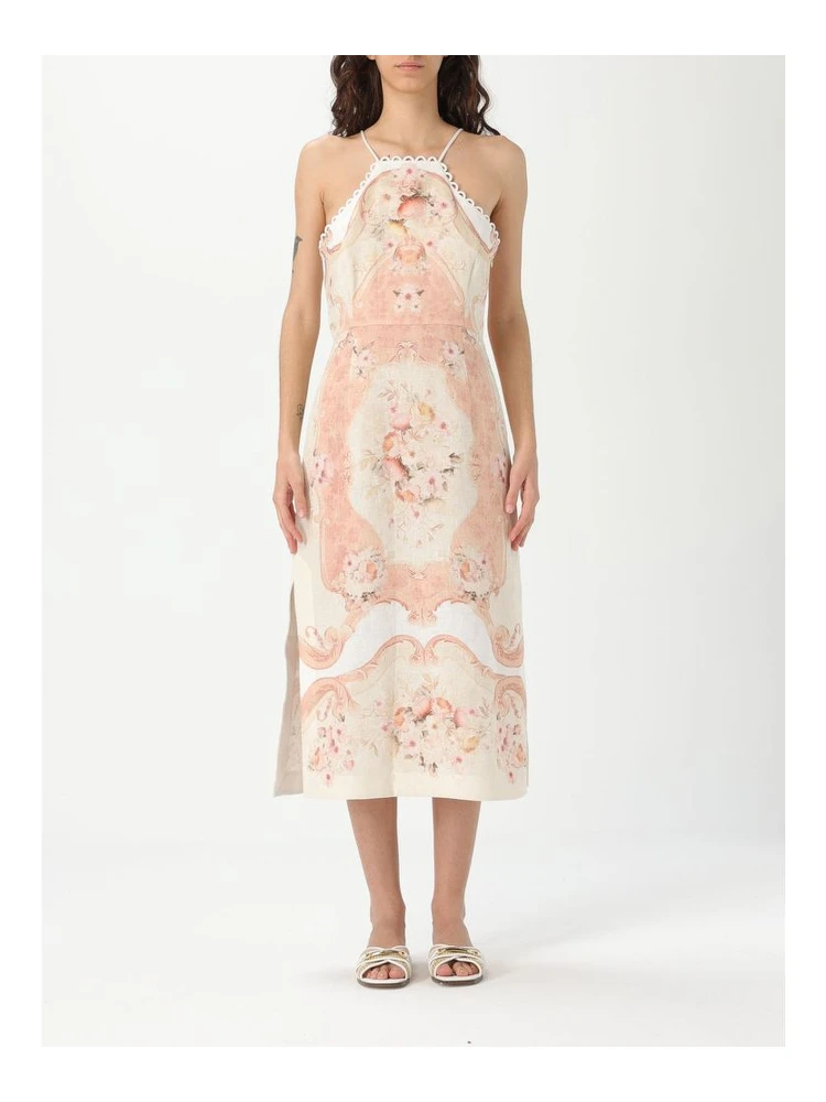 Multicolor Linen Casual Dress