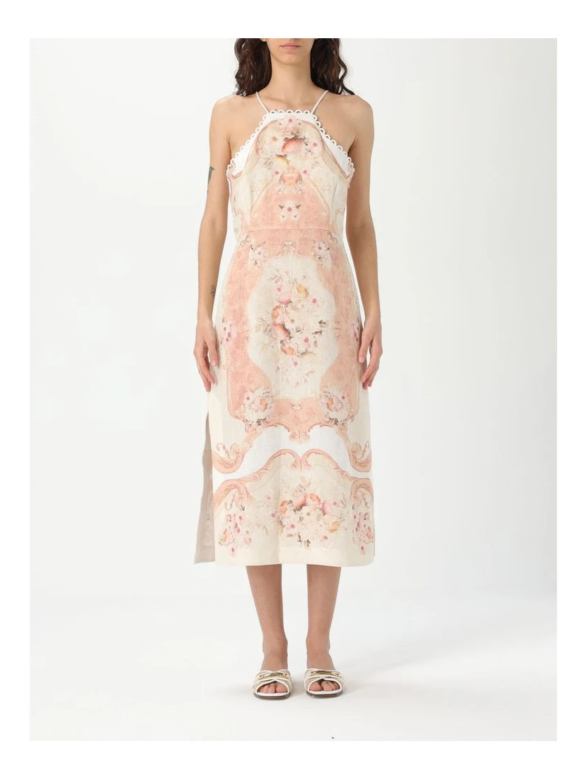 Multicolor Linen Casual Dress